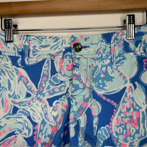 Lilly Pulitzer Callahan Shorts Women’s 00 Into The Deep Blue Pink Coastal Preppy - Picture 4 of 11